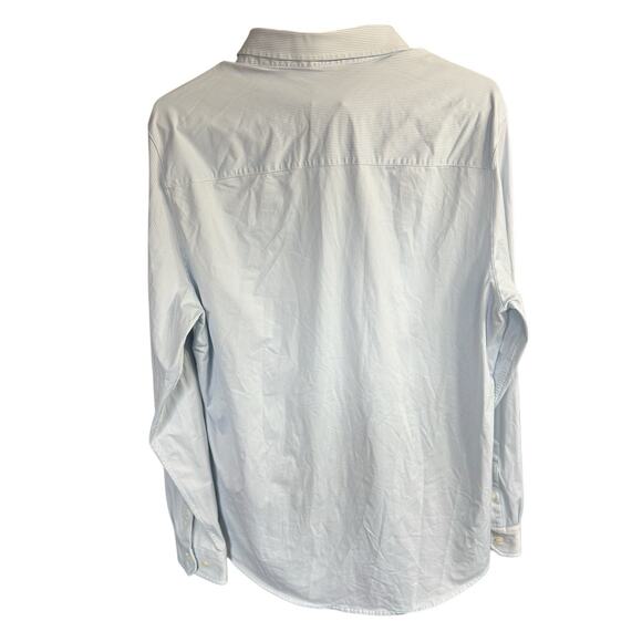 Rhone Commuter Shirt Men's Classic Fit Blue Striped L Stretch Preppy Prep Career - Picture 2 of 8